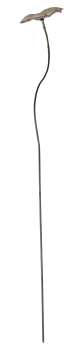Preview: Zauberhafter Gartenstecker Glasblume weiß mit lila Rand - ca. 100 cm - Gartendekoration